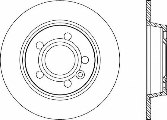 Open parts BDR1677.10 Rear brake disc, non-ventilated BDR167710: Buy near me in Poland at 2407.PL - Good price!