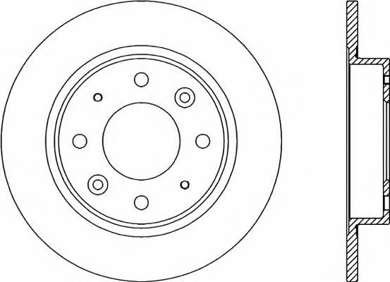 Open parts BDR1774.10 Rear brake disc, non-ventilated BDR177410: Buy near me in Poland at 2407.PL - Good price!