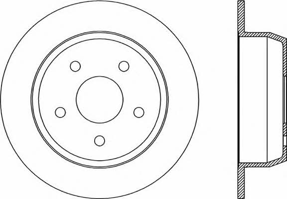 Open parts BDR1862.10 Rear brake disc, non-ventilated BDR186210: Buy near me in Poland at 2407.PL - Good price!