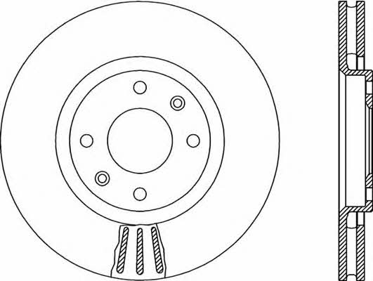 Open parts BDR1955.20 Диск гальмівний передній вентильований BDR195520: Приваблива ціна - Купити у Польщі на 2407.PL!