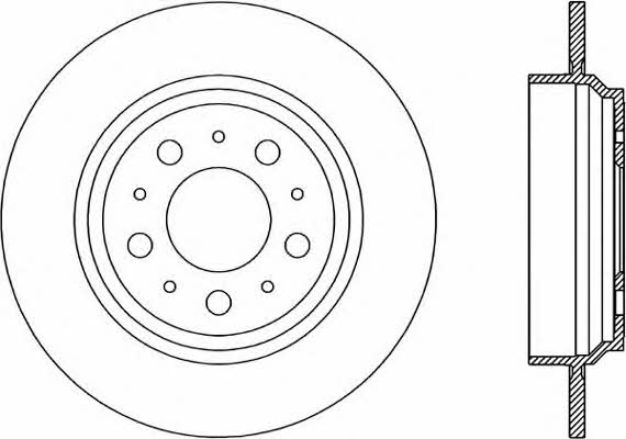 Open parts BDR1963.10 Rear brake disc, non-ventilated BDR196310: Buy near me at 2407.PL in Poland at an Affordable price!