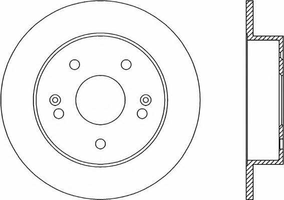 Open parts BDR2018.10 Rear brake disc, non-ventilated BDR201810: Buy near me in Poland at 2407.PL - Good price!
