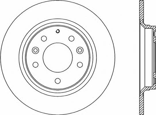 Open parts BDR2023.10 Rear brake disc, non-ventilated BDR202310: Buy near me in Poland at 2407.PL - Good price!