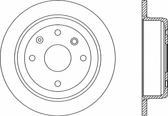 Open parts BDR2025.10 Rear brake disc, non-ventilated BDR202510: Buy near me in Poland at 2407.PL - Good price!