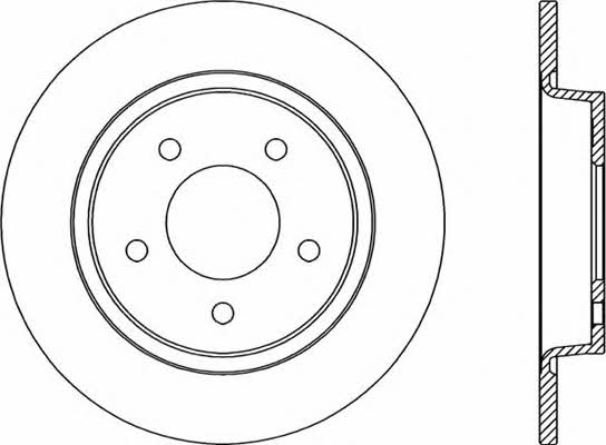 Open parts BDR2031.10 Rear brake disc, non-ventilated BDR203110: Buy near me in Poland at 2407.PL - Good price!