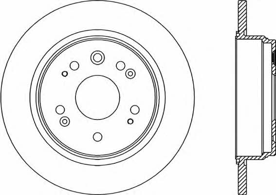 Open parts BDR2050.10 Rear brake disc, non-ventilated BDR205010: Buy near me in Poland at 2407.PL - Good price!