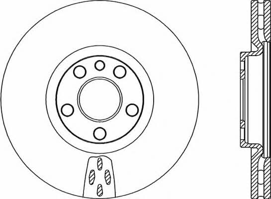 Open parts BDR2052.20 Front brake disc ventilated BDR205220: Buy near me in Poland at 2407.PL - Good price!