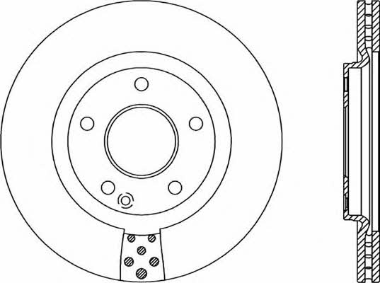 Open parts BDR2054.20 Front brake disc ventilated BDR205420: Buy near me in Poland at 2407.PL - Good price!