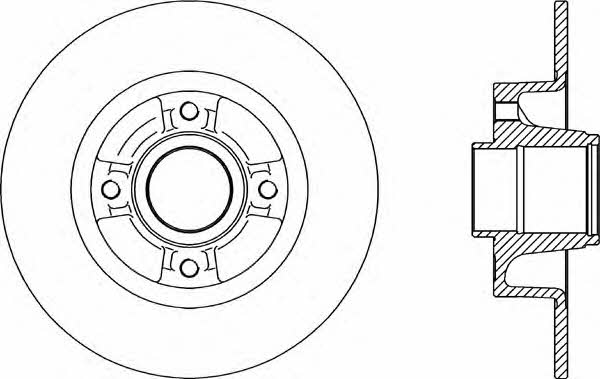 Open parts BDR2165.10 Rear brake disc, non-ventilated BDR216510: Buy near me in Poland at 2407.PL - Good price!