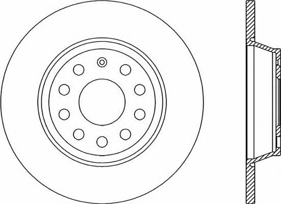 Open parts BDR2263.10 Rear brake disc, non-ventilated BDR226310: Buy near me in Poland at 2407.PL - Good price!
