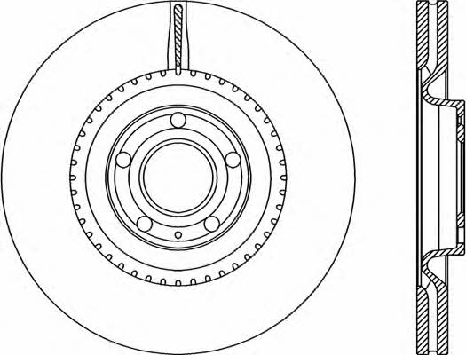 Open parts BDR2270.20 Тормозной диск передний вентилируемый BDR227020: Отличная цена - Купить в Польше на 2407.PL!