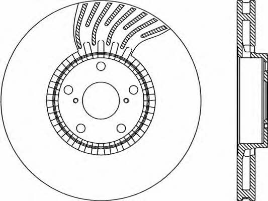 Open parts BDR2284.20 Front brake disc ventilated BDR228420: Buy near me in Poland at 2407.PL - Good price!