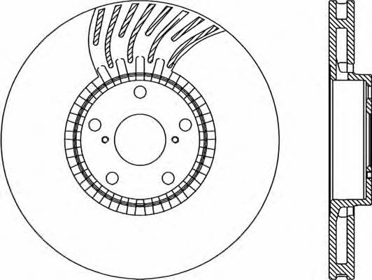 Open parts BDR2285.20 Front brake disc ventilated BDR228520: Buy near me in Poland at 2407.PL - Good price!