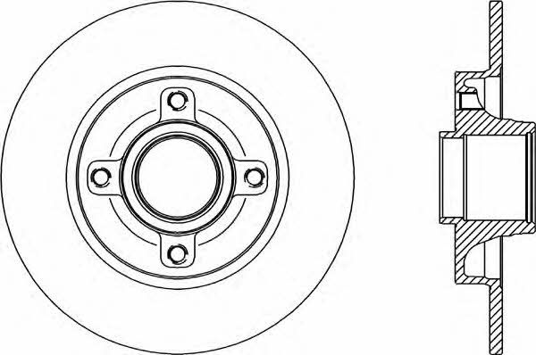 Open parts BDR2341.10 Rear brake disc, non-ventilated BDR234110: Buy near me in Poland at 2407.PL - Good price!