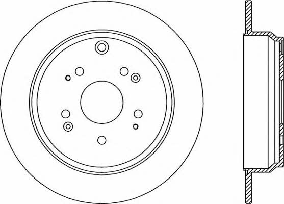 Open parts BDR2343.10 Rear brake disc, non-ventilated BDR234310: Buy near me at 2407.PL in Poland at an Affordable price!
