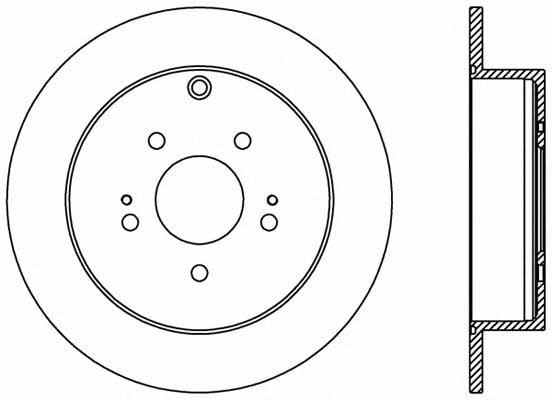 Open parts BDR2404.10 Rear brake disc, non-ventilated BDR240410: Buy near me in Poland at 2407.PL - Good price!