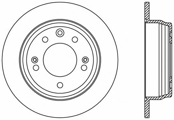 Open parts BDR2409.10 Rear brake disc, non-ventilated BDR240910: Buy near me in Poland at 2407.PL - Good price!