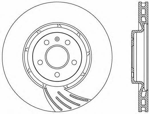 Open parts BDR2486.20 Front brake disc ventilated BDR248620: Buy near me in Poland at 2407.PL - Good price!