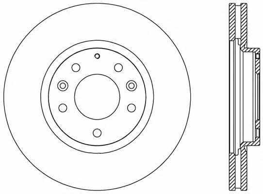 Open parts BDR2493.20 Front brake disc ventilated BDR249320: Buy near me in Poland at 2407.PL - Good price!