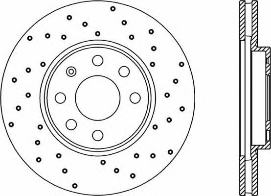Open parts BDRS1880.25 Front brake disc ventilated BDRS188025: Buy near me in Poland at 2407.PL - Good price!