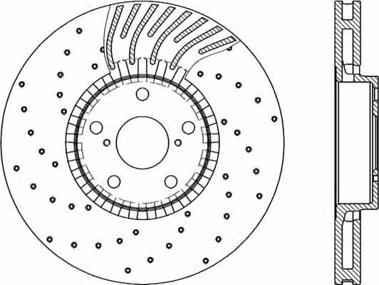 Open parts BDRS2284.25 Front brake disc ventilated BDRS228425: Buy near me in Poland at 2407.PL - Good price!