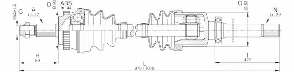 Open parts DRS6109.00 Вал приводной DRS610900: Отличная цена - Купить в Польше на 2407.PL!