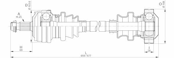 Open parts DRS6185.00 Вал привідний DRS618500: Приваблива ціна - Купити у Польщі на 2407.PL!