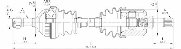 Open parts DRS6235.00 Antriebswelle DRS623500: Kaufen Sie zu einem guten Preis in Polen bei 2407.PL!