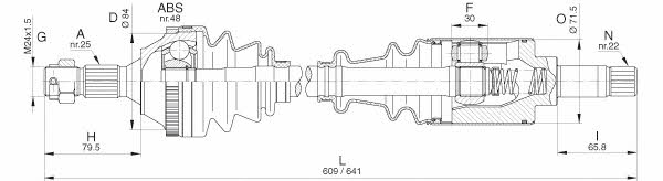 Open parts DRS6265.00 Antriebswelle DRS626500: Kaufen Sie zu einem guten Preis in Polen bei 2407.PL!