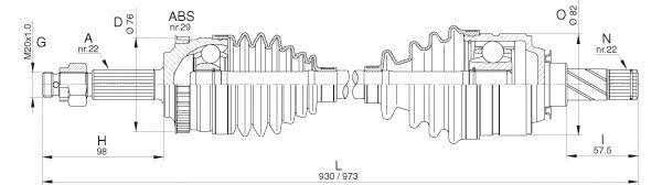 Open parts DRS6307.00 Wał napędowy DRS630700: Dobra cena w Polsce na 2407.PL - Kup Teraz!