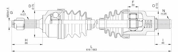 Open parts DRS6313.00 Вал приводной DRS631300: Купить в Польше - Отличная цена на 2407.PL!