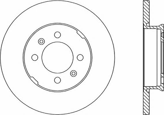 Open parts BDR1049.10 Unventilated front brake disc BDR104910: Buy near me in Poland at 2407.PL - Good price!