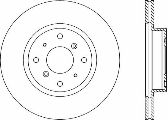 Open parts BDR1052.20 Front brake disc ventilated BDR105220: Buy near me in Poland at 2407.PL - Good price!