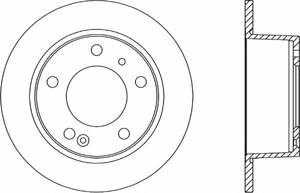 Open parts BDR1110.10 Rear brake disc, non-ventilated BDR111010: Buy near me at 2407.PL in Poland at an Affordable price!