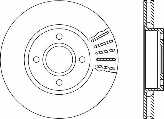Open parts BDR1190.20 Front brake disc ventilated BDR119020: Buy near me in Poland at 2407.PL - Good price!