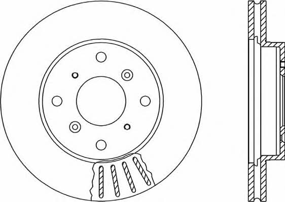 Open parts BDR1217.20 Front brake disc ventilated BDR121720: Buy near me in Poland at 2407.PL - Good price!