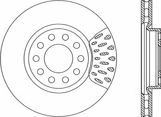 Open parts BDR1233.20 Front brake disc ventilated BDR123320: Buy near me in Poland at 2407.PL - Good price!