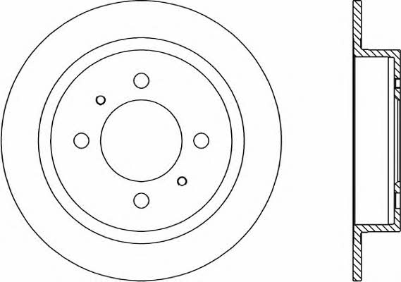 Open parts BDR1396.10 Rear brake disc, non-ventilated BDR139610: Buy near me in Poland at 2407.PL - Good price!