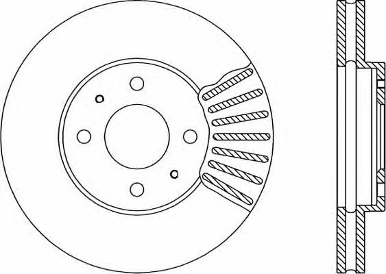 Open parts BDR1399.20 Front brake disc ventilated BDR139920: Buy near me in Poland at 2407.PL - Good price!