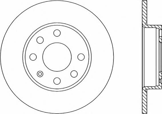 Open parts BDR1402.10 Unventilated front brake disc BDR140210: Buy near me in Poland at 2407.PL - Good price!