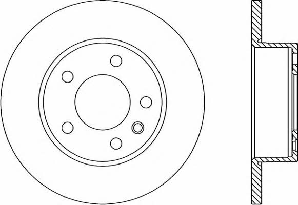 Open parts BDR1406.10 Unventilated front brake disc BDR140610: Buy near me in Poland at 2407.PL - Good price!