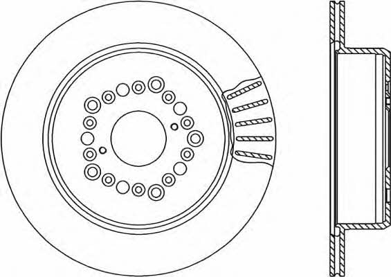 Open parts BDR1568.20 Rear ventilated brake disc BDR156820: Buy near me in Poland at 2407.PL - Good price!
