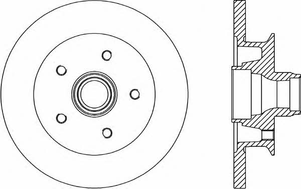 Open parts BDR1581.10 Unventilated front brake disc BDR158110: Buy near me in Poland at 2407.PL - Good price!