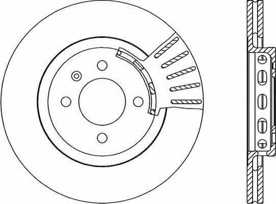 Open parts BDR1586.20 Front brake disc ventilated BDR158620: Buy near me in Poland at 2407.PL - Good price!