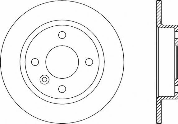 Open parts BDR1610.10 Rear brake disc, non-ventilated BDR161010: Buy near me in Poland at 2407.PL - Good price!