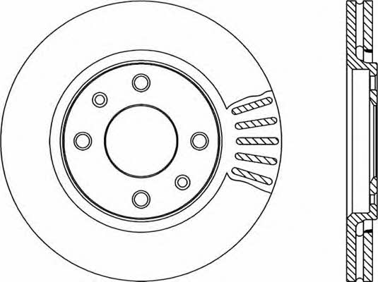 Open parts BDR1714.20 Front brake disc ventilated BDR171420: Buy near me in Poland at 2407.PL - Good price!