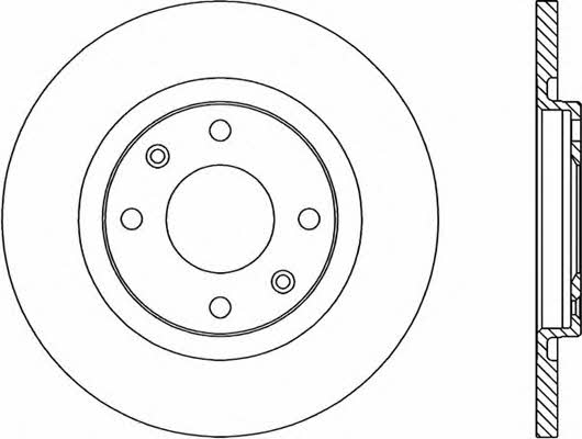 Open parts BDR1717.10 Unventilated front brake disc BDR171710: Buy near me in Poland at 2407.PL - Good price!