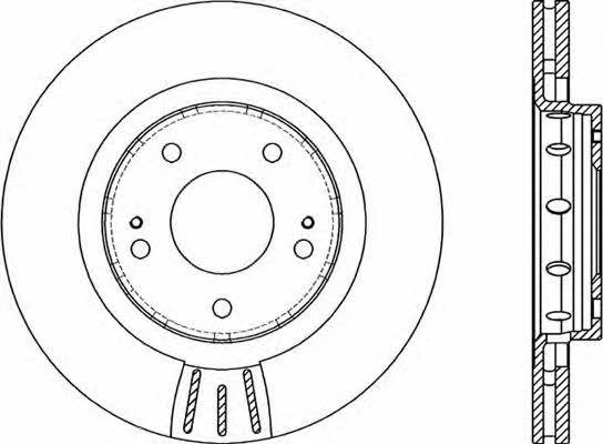 Open parts BDR2087.20 Тормозной диск передний вентилируемый BDR208720: Отличная цена - Купить в Польше на 2407.PL!