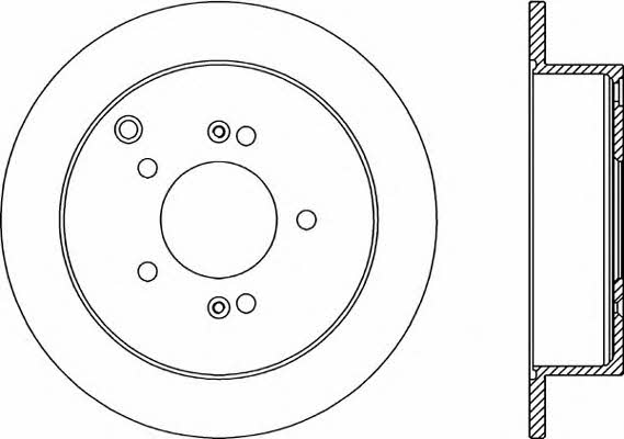 Open parts BDR2174.10 Rear brake disc, non-ventilated BDR217410: Buy near me in Poland at 2407.PL - Good price!