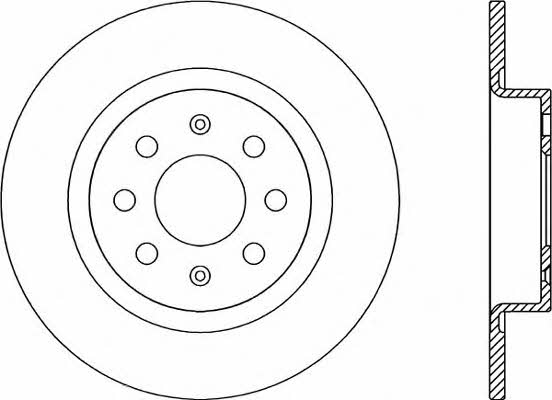 Open parts BDR2249.10 Rear brake disc, non-ventilated BDR224910: Buy near me in Poland at 2407.PL - Good price!